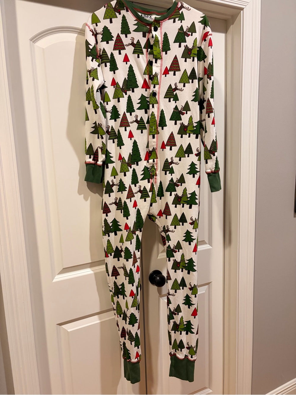 Lazy One Christmas Onesie - White/Green/Red